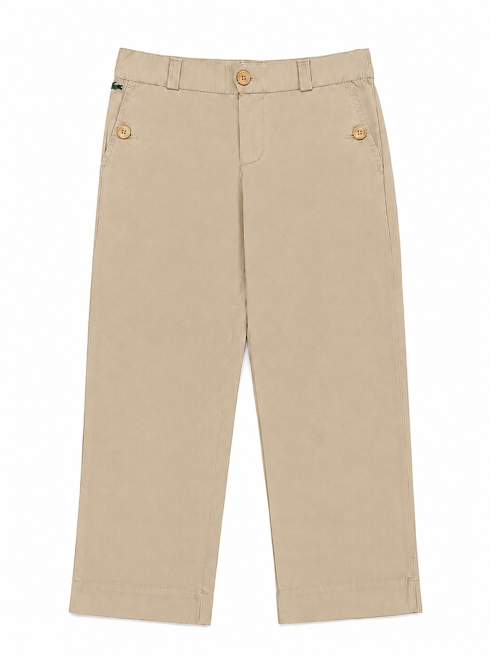 Lacoste Women's Khaki Chino Cropped Trousers Pants Size EU 38 - US 6